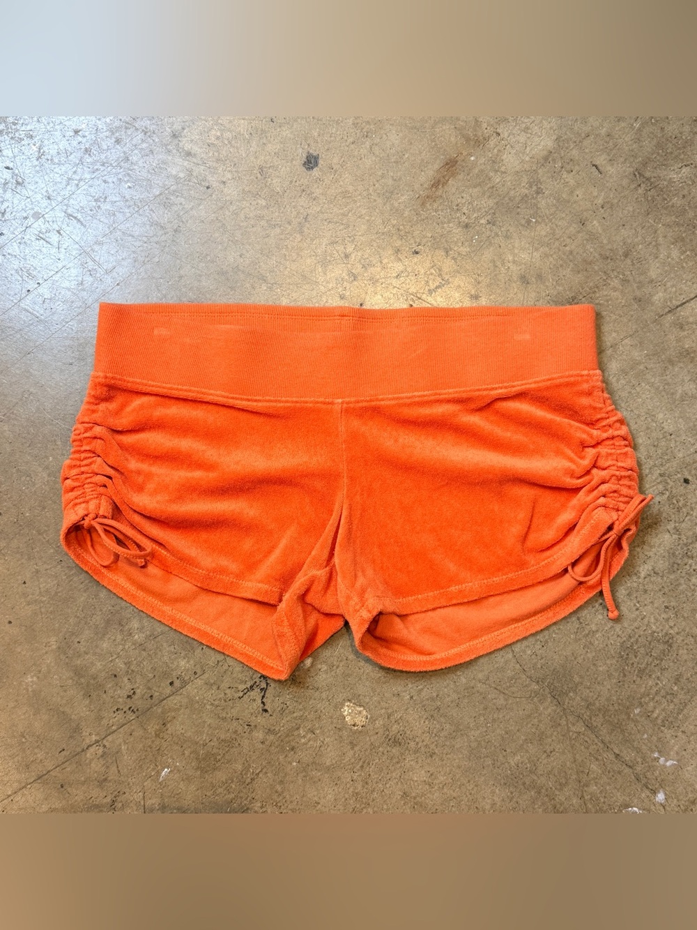 Express orange terry shorts